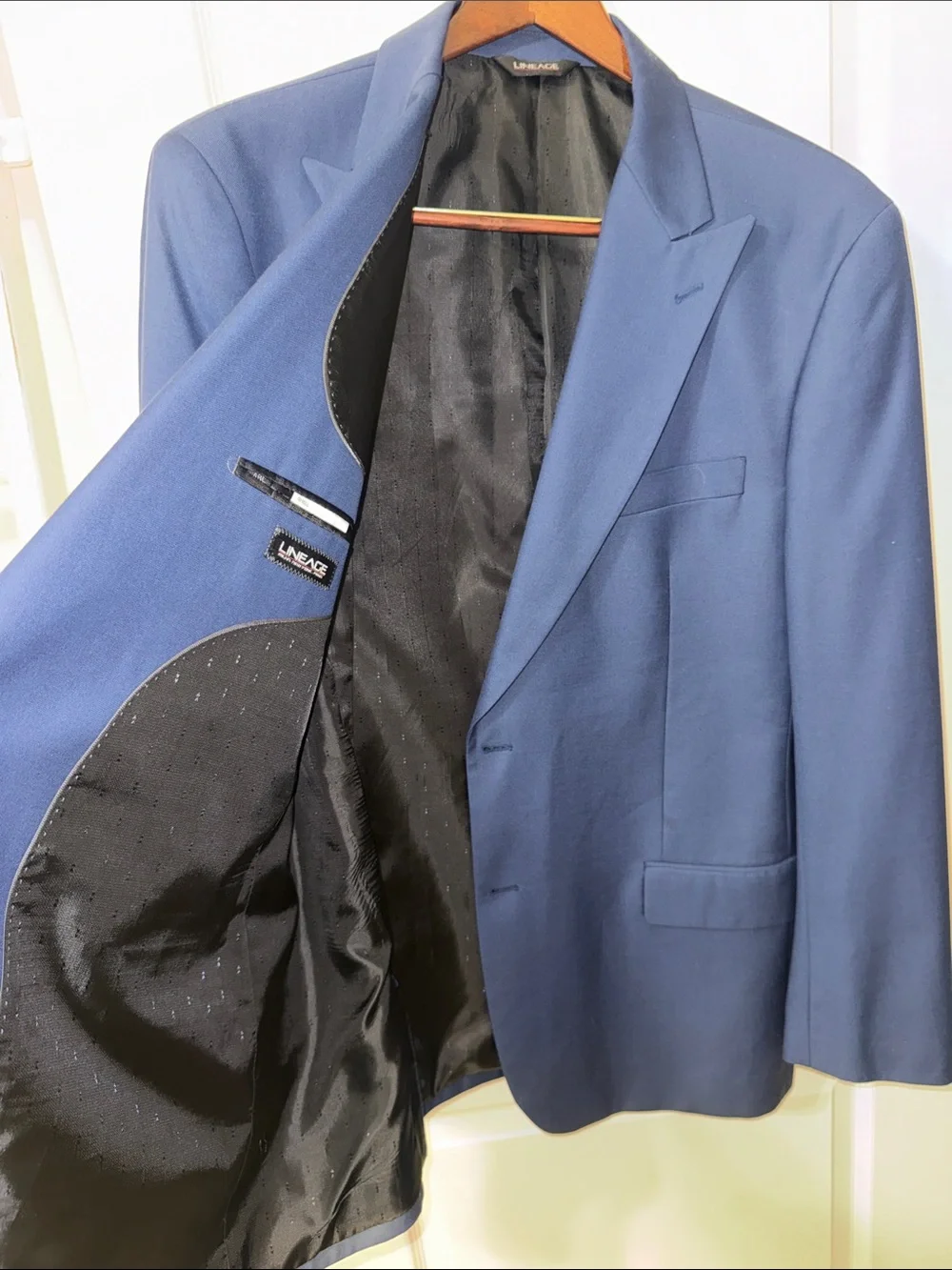 LINEAGE Men's Navy Blue Single-Breasted Blazer 48L NWOT